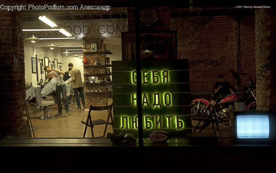 Analog Clock, Clock, Cafe, Cafeteria, Food Court, Motor, Motorcycle
