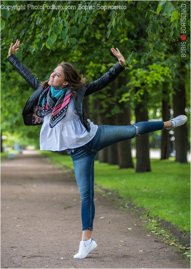 People, Person, Human, Performer, Forest, Jungle, Kicking