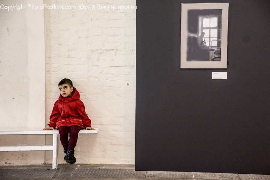 Human, People, Person, Fence, Wall, Blackboard, Art