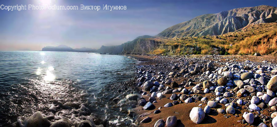 Pebble, Coast, Outdoors, Sea, Water, Promontory, Landscape