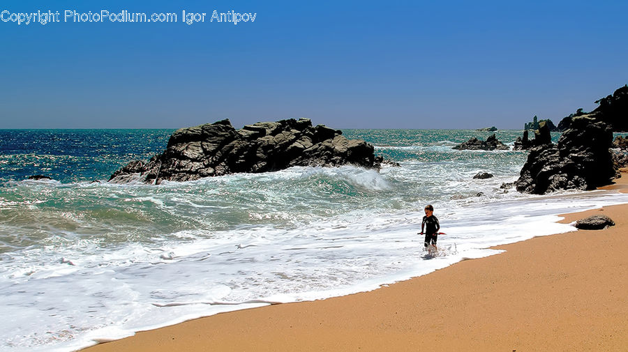 Beach, Coast, Outdoors, Sea, Water, Promontory, Cliff
