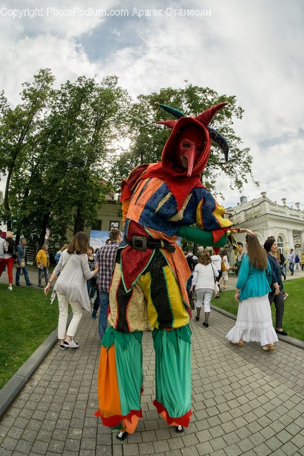 People, Person, Human, Clown, Performer, Carnival, Crowd