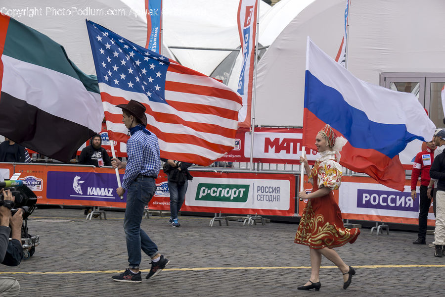 People, Person, Human, Banner, Emblem, Flag, Carnival