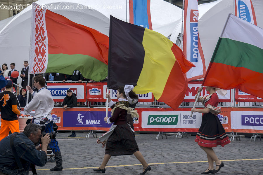 Human, People, Person, Banner, Emblem, Flag, Bus