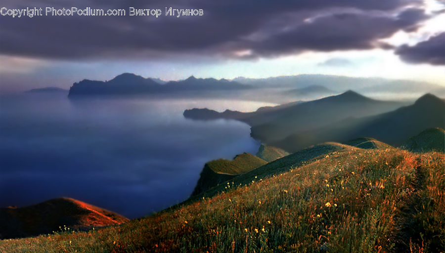 Dawn, Dusk, Sky, Sunrise, Sunset, Countryside, Hill