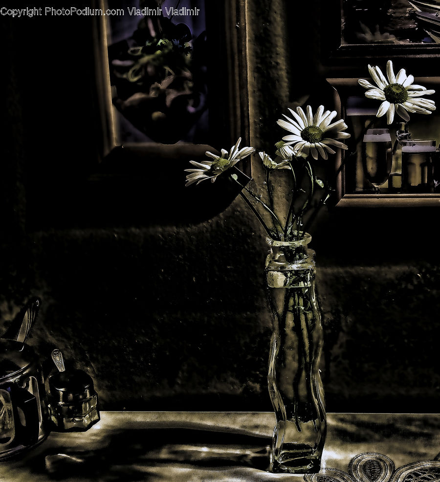 Glass, Goblet, Pot, Pottery, Blossom, Flora, Flower