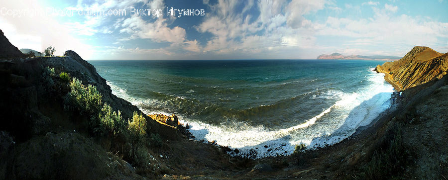 Cliff, Outdoors, Coast, Cove, Sea, Water, Promontory