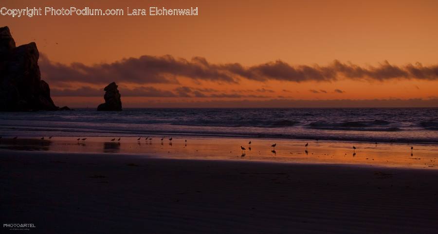 Beach, Coast, Outdoors, Sea, Water, Dawn, Dusk