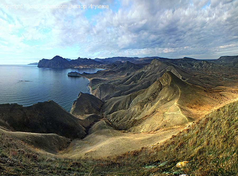 Promontory, Cliff, Outdoors, Rock, Coast, Sea, Water