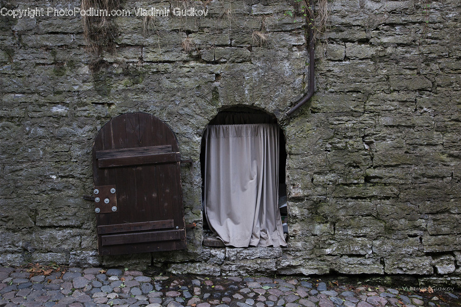 Box, Safe, Brick, Cobblestone, Pavement, Walkway, Crypt