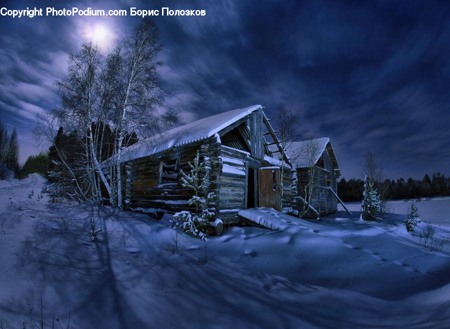 Cabin, Hut, Rural, Shack, Shelter, Building, Ice