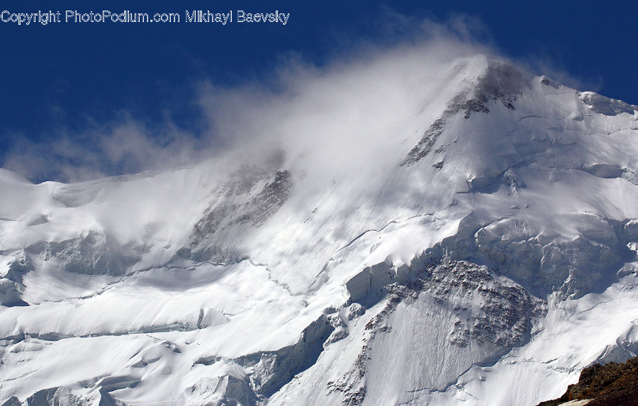 Arctic, Glacier, Ice, Mountain, Outdoors, Snow, Crest