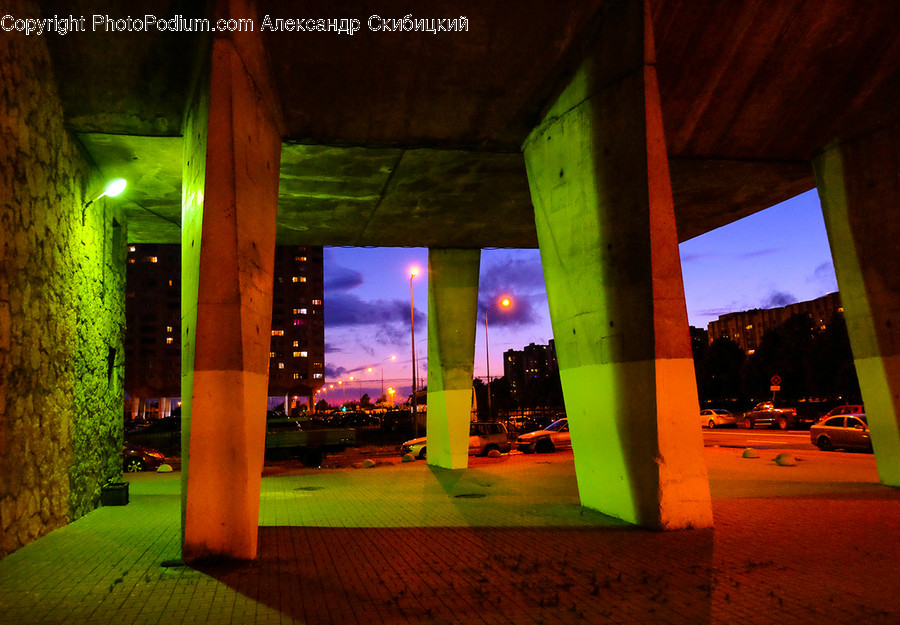 City, Downtown, Urban, Night, Outdoors