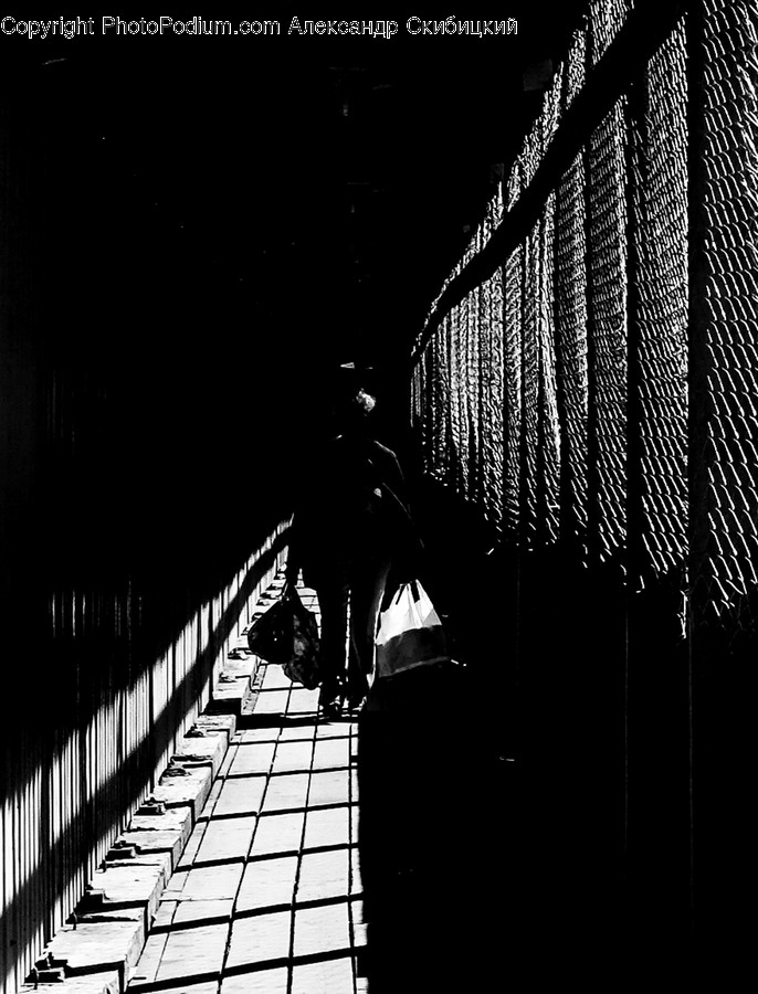 Silhouette, Railing, Brick, Banister, Handrail