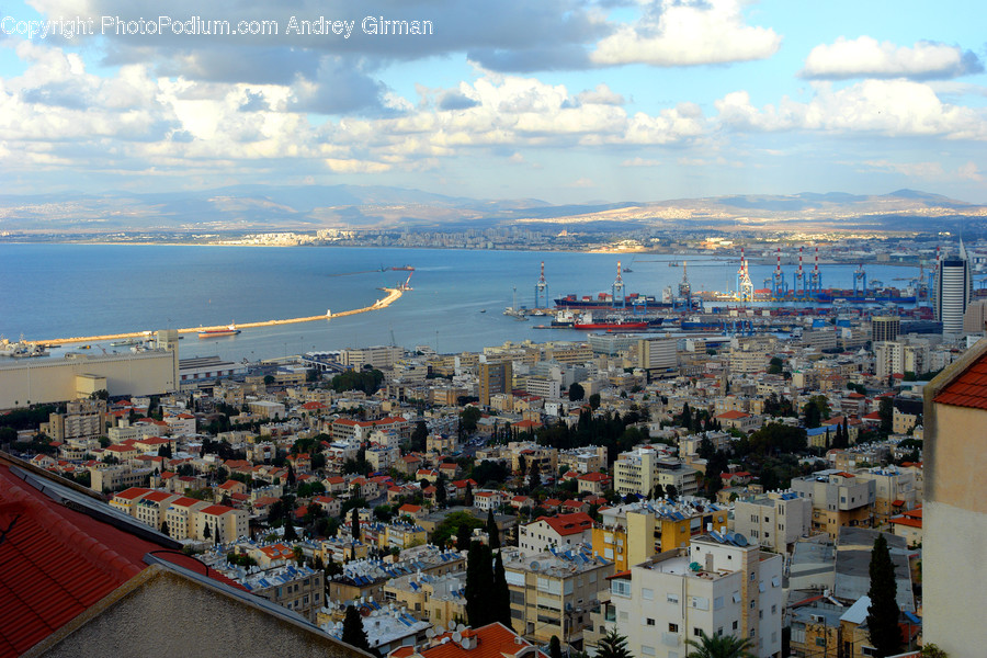 Aerial View, City, Downtown, Metropolis, Urban
