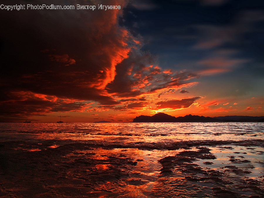 Dawn, Dusk, Red Sky, Sky, Sunrise