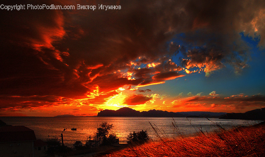 Dawn, Dusk, Red Sky, Sky, Sunrise