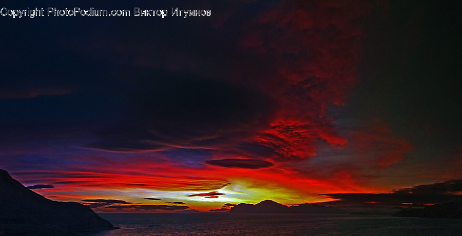Dawn, Dusk, Red Sky, Sky, Sunrise