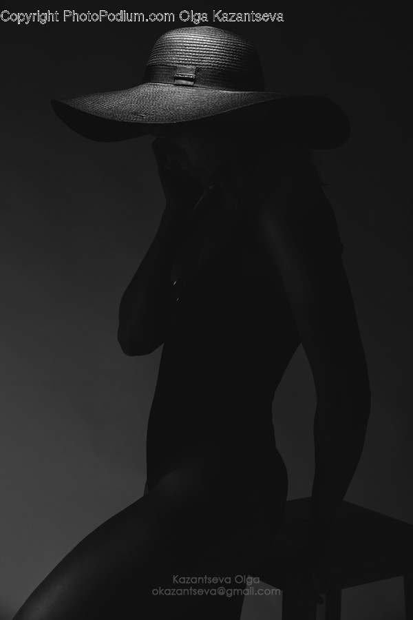 Cowboy Hat, Hat, Sun Hat, Silhouette, Back