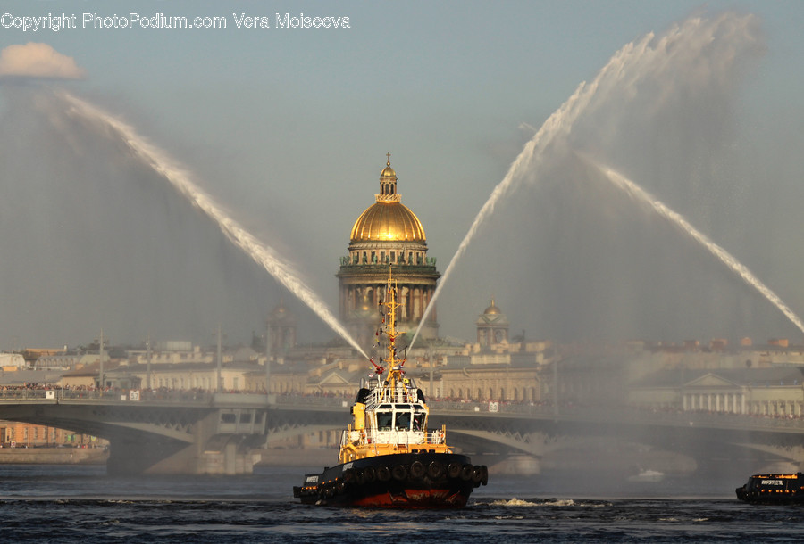 Boat, Watercraft, Barge, Tugboat, Architecture