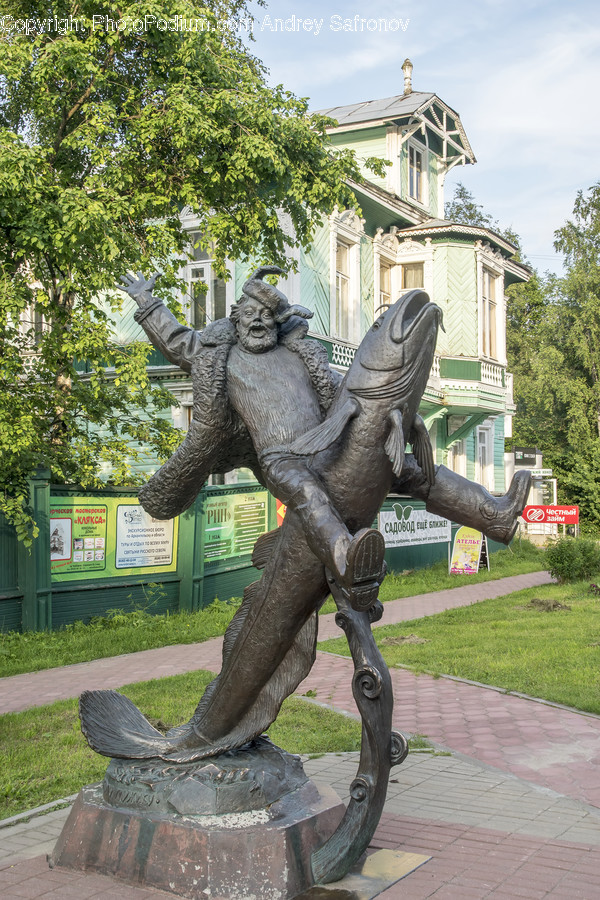 Fountain, Water, Art, Gargoyle, Statue