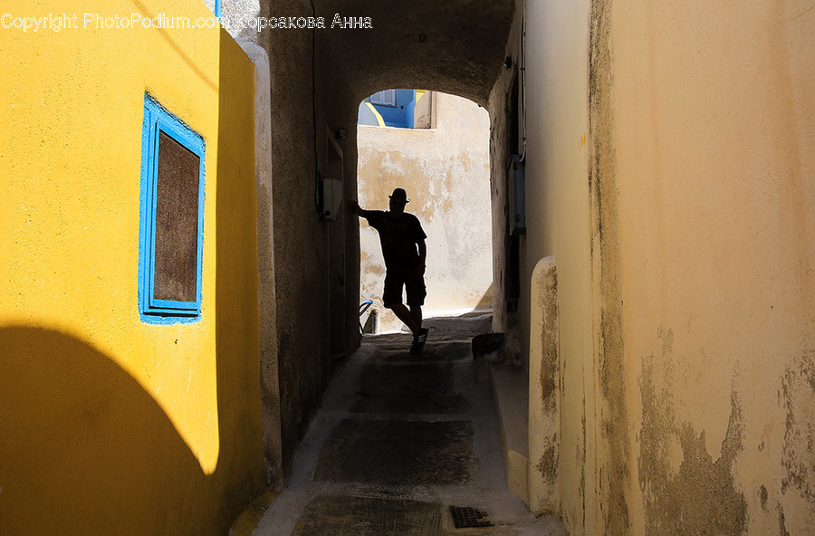 People, Person, Human, Silhouette, Alley