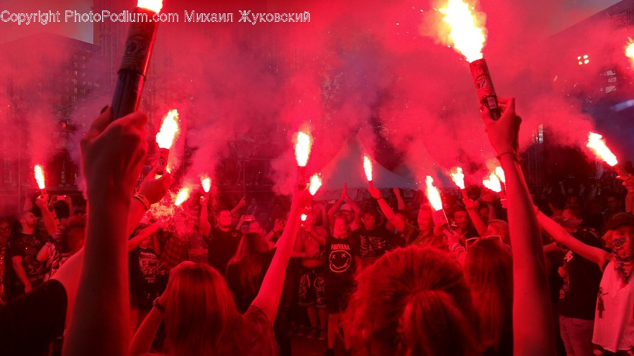 Club, Festival, Crowd, Stage, Lighting