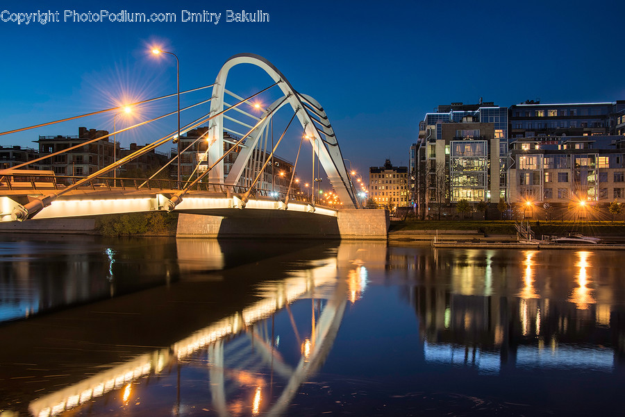 Bridge, City, Downtown, Metropolis, Urban