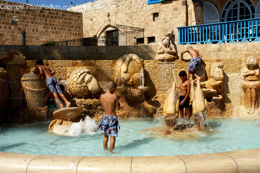 People, Person, Human, Fountain, Water