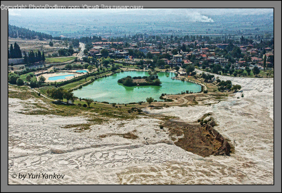 Aerial View, Countryside, Outdoors, Pond, Water