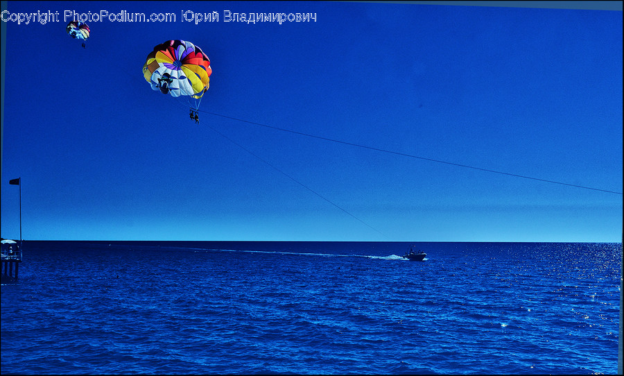 Adventure, Parachute, Flight, Gliding, Outdoors