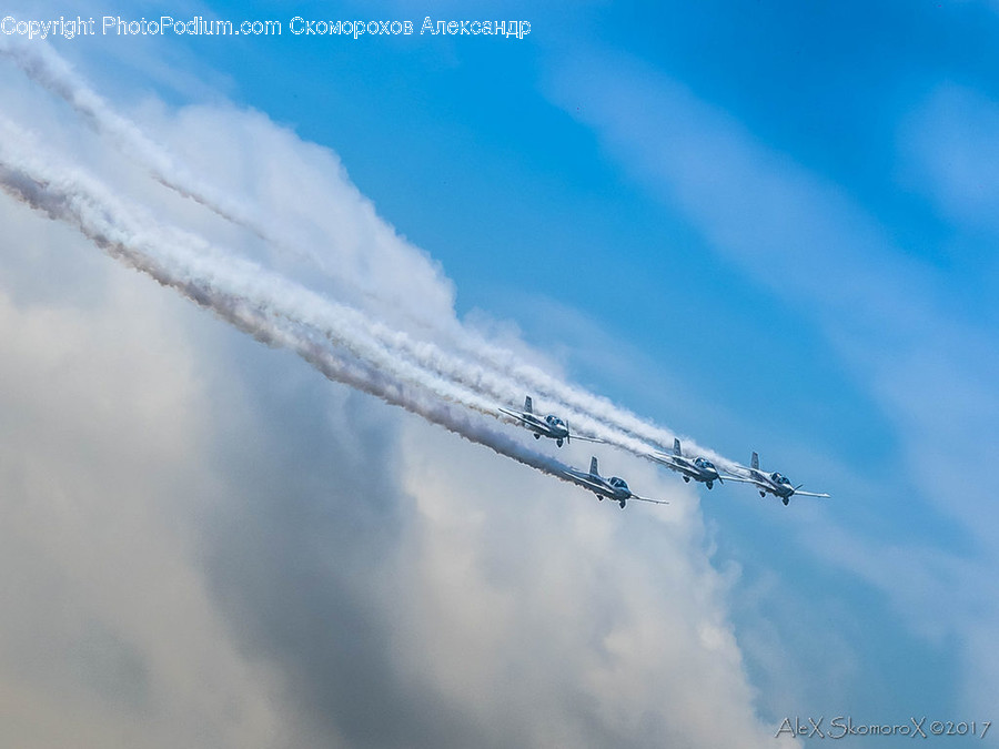 Smoke, Aircraft, Airplane, Biplane, Warplane