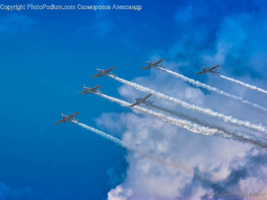 Smoke, Aircraft, Airplane, Biplane, Airliner