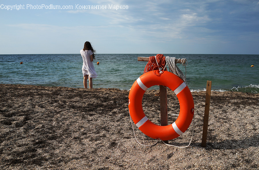 Life Buoy, Beach, Coast, Outdoors, Sea