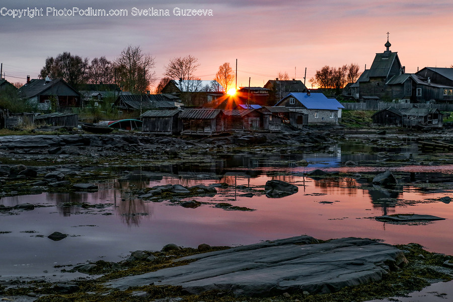 Dusk, Outdoors, Sky, Sunlight, Sunrise