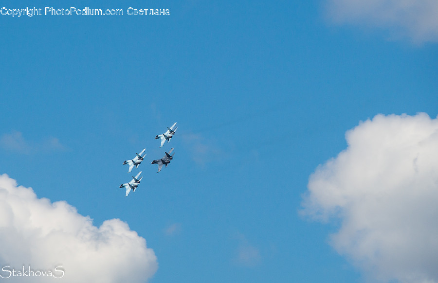 Aircraft, Airplane, Biplane, Cloud, Cumulus