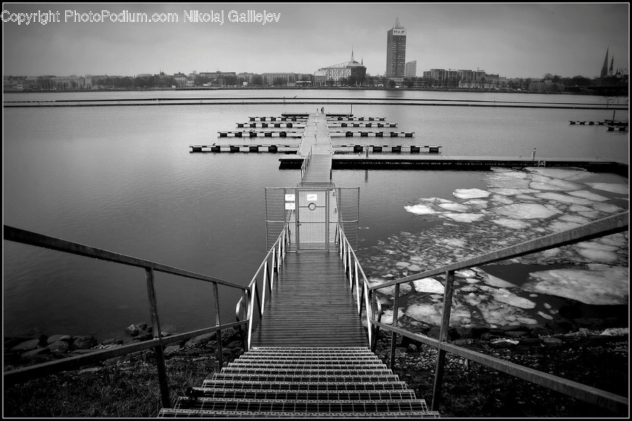 Dock, Pier, Bridge, Landing, City