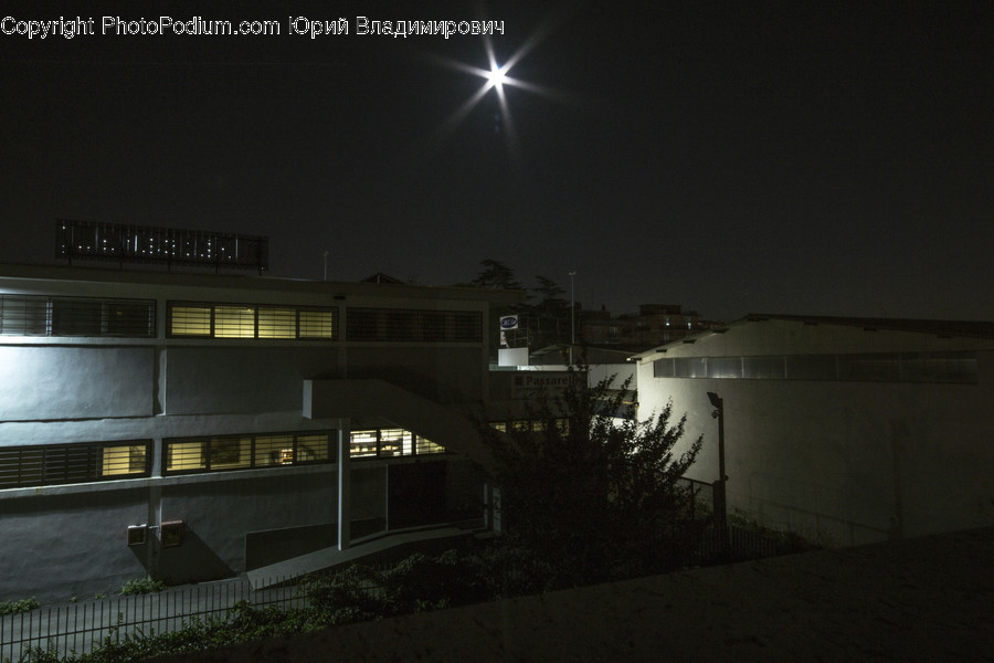 Freeway, Overpass, Building, Housing, Apartment Building