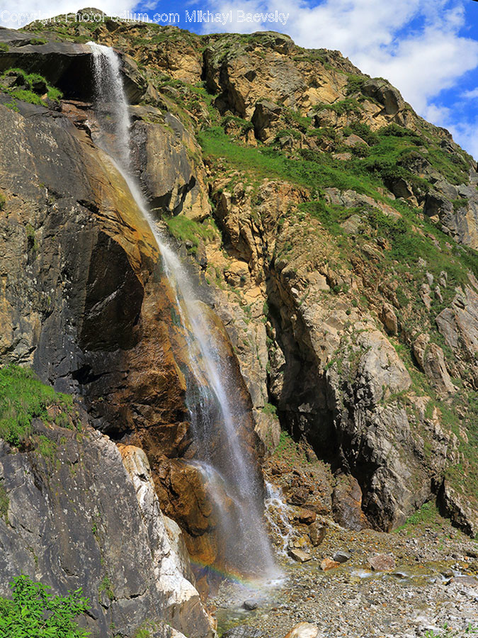 Cliff, Outdoors, Landslide, River, Water