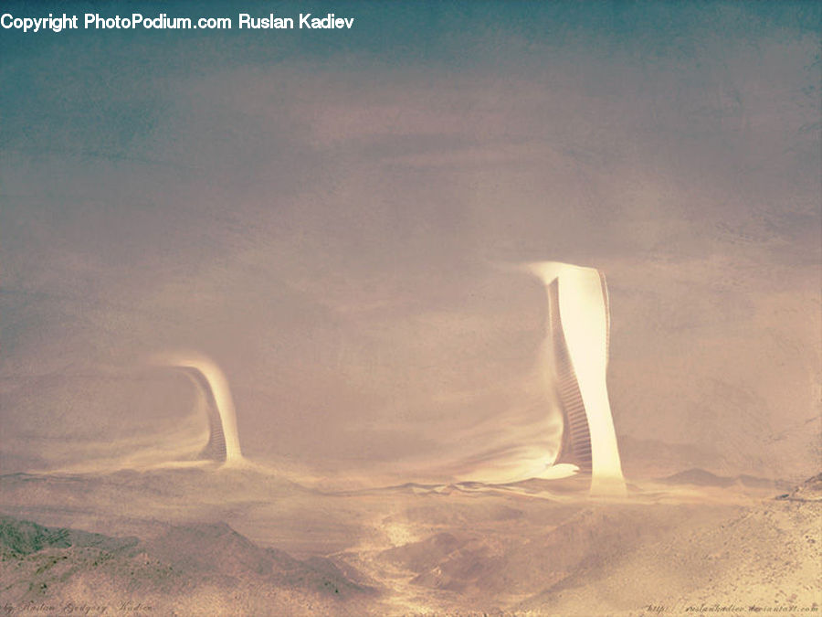 Tornado, Weather, Light, Outdoors, Sand, Soil, Lamp