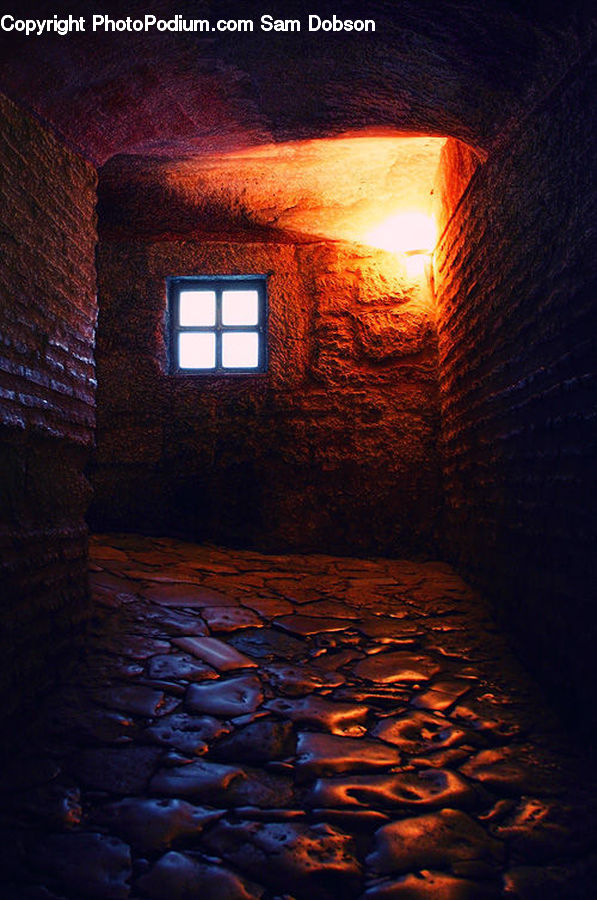 Window, Cobblestone, Pavement, Walkway, Crypt, Dungeon, Bunker
