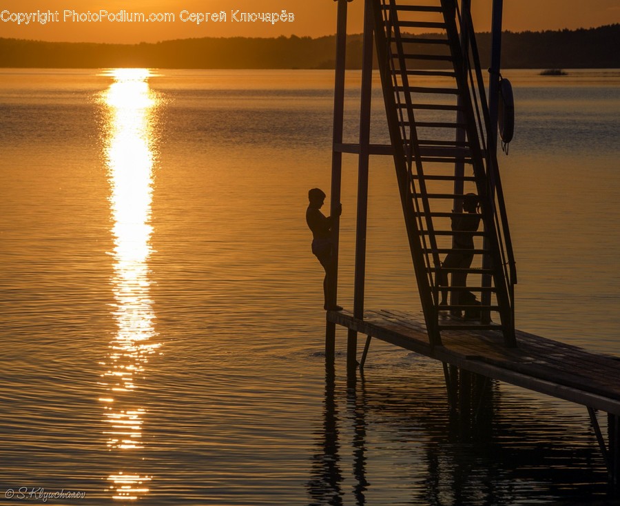 Chair, Furniture, Railing, Dock, Pier