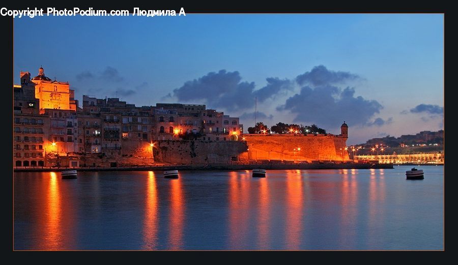 Waterfront, Architecture, Castle, Fort, Outdoors, River, Water