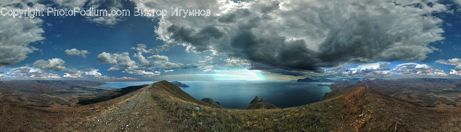 Crater, Azure Sky, Cloud, Outdoors, Sky