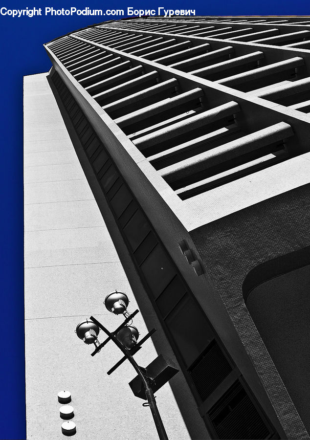 Architecture, City, Downtown, High Rise, Skyscraper, Column, Pillar