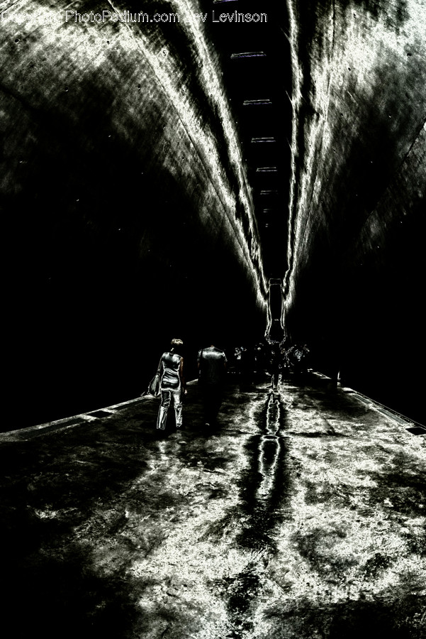 Tunnel, Water, Outdoors, Ripple, Lighting