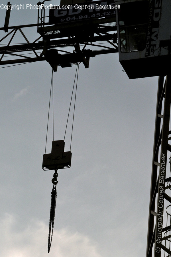 Constriction Crane, Cable Car, Trolley, Vehicle, Car