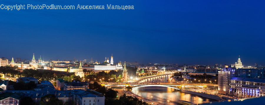 City, Downtown, Bridge, Metropolis, Urban