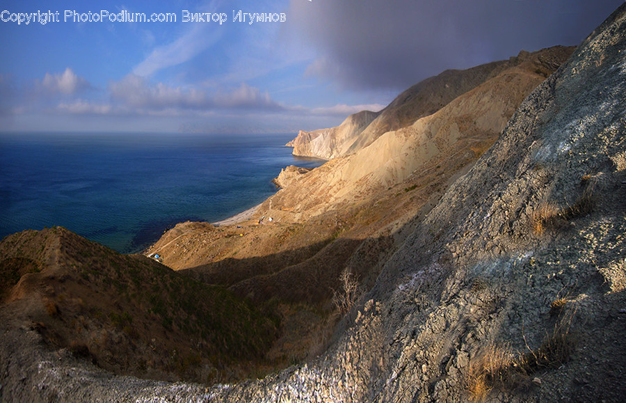 Cliff, Outdoors, Promontory, Coast, Sea