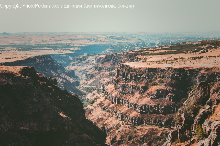 Canyon, Outdoors, Valley, Aerial View, Land
